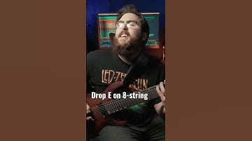 Drop E on 8-string #shorts #guitar #musician