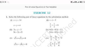 Class 10 math chapter 3 Ex 3.2 Q. 1 iii, iv | pair of linear equations in two variables #mhkclasses