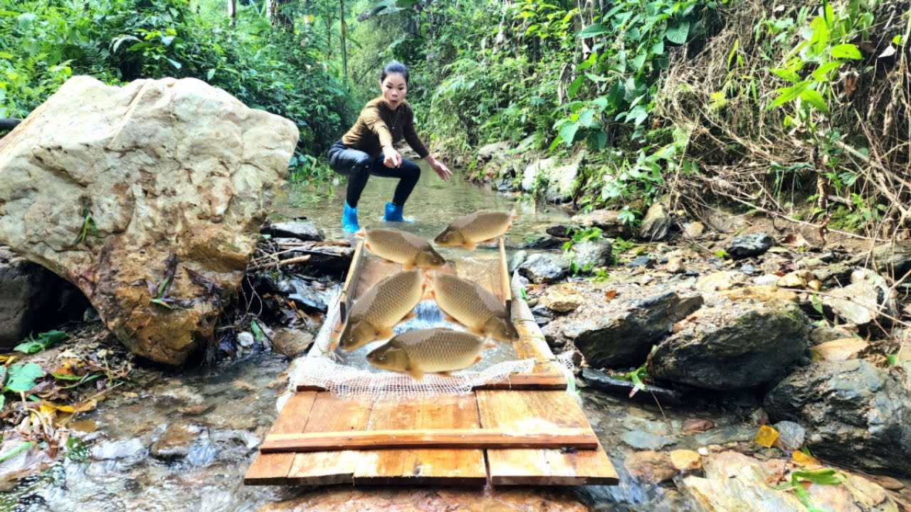 With her unique way of trapping fish, Ana caught many big fish in the ...