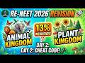 Day 2: Animal & Plant Kingdom 13% Weightage Cheat Code! | Re-NEET 2026 Revision 🚀