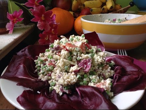 Cauliflower Salad with Cashew Mayonnaise ~ Quick & Easy