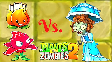 Lost City Day #08 -  A.K.E.E & Red Stringer Against  Parasol Zombie - Plants Vs. Zombies 2