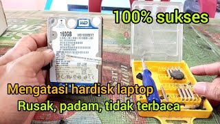 cara mengatasi hardisk laptop rusak, tidak terbaca dan eror/ 100% work