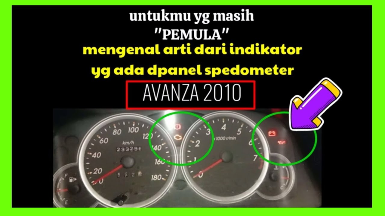 mengenal fungsi lampu indikator yg ada pada panel spedometeer avanza 2010