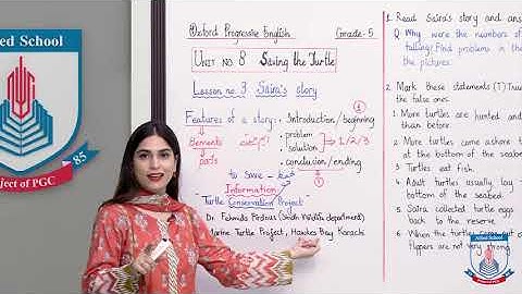 Class 5 - English - Unit 8 - Lecture 3 - Saving The Turtle - Allied School