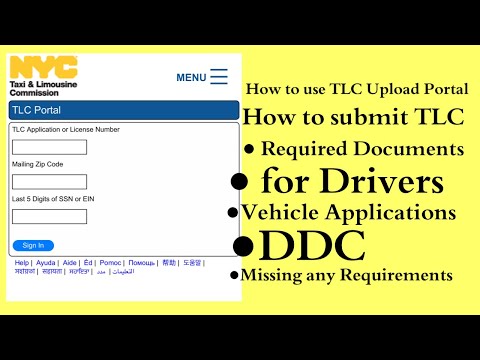 How to use TLC Upload Portal. How to submit Required Documents for Drivers and Vehicle Applications