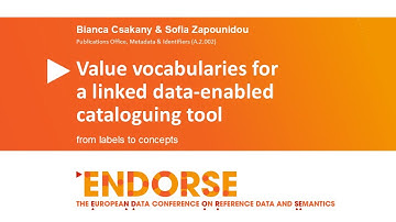 Value vocabularies for a linked data-enabled cataloguing tool – Bianca Csakany