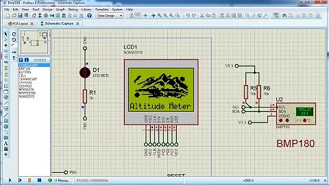 Altitude meter BMP180 with AVR
