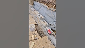 Versa lok block retaining wall 10/27/23 #construction #work #diy #buildingmaterial #frenchdrain