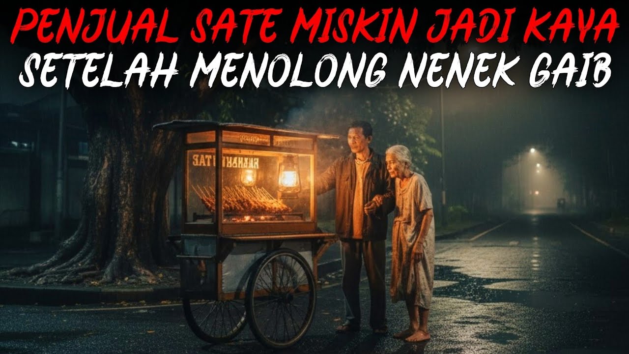 KISAH NYATA‼️PENJUAL SATE MISKIN JADI KAYA SETELAH MENOLONG NENEK GAIB DIMALANG