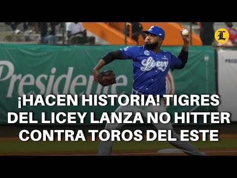 ¡Hacen Historia! Tigres del Licey lanza no hitter contra Toros del Este | 01/11/2022