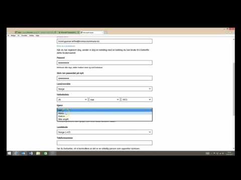 Opprette Microsoft konto