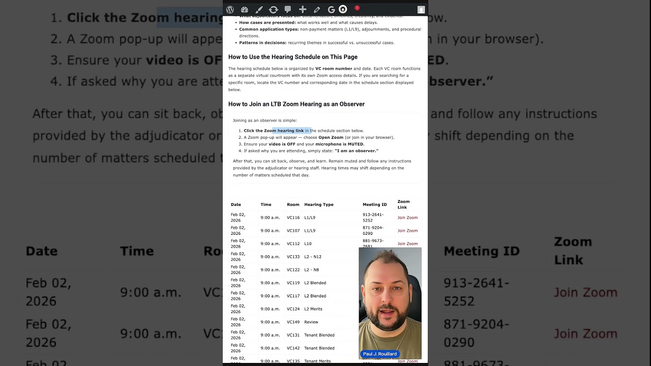 Ontario LTB Hearing Links Are Live | Watch LTB Zoom Hearings Online
