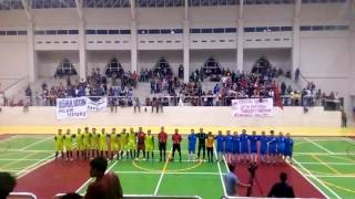 Lagu indonesia raya. Grand final liga futsal fakultas uinsa surabaya