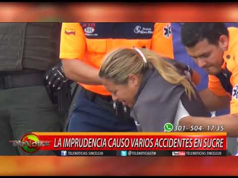 LA IMPRUDENCIA CAUSO VARIOS ACCIDENTES EN SUCRE.