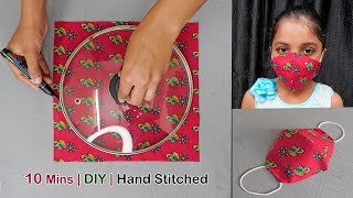 10 Mins. Hand Stitched mask || DIY || No sewing Machine required
