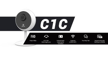 EZVIZ Product Show | C1C, Sharp Night Vision, HD Resolution Indoor Wi-Fi Camera, Easy Installation