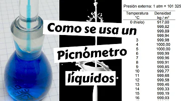 Como usar picnômetro de metal?