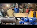 Unbelievable transformation watch how this iron sheet becomes an air compressor tank