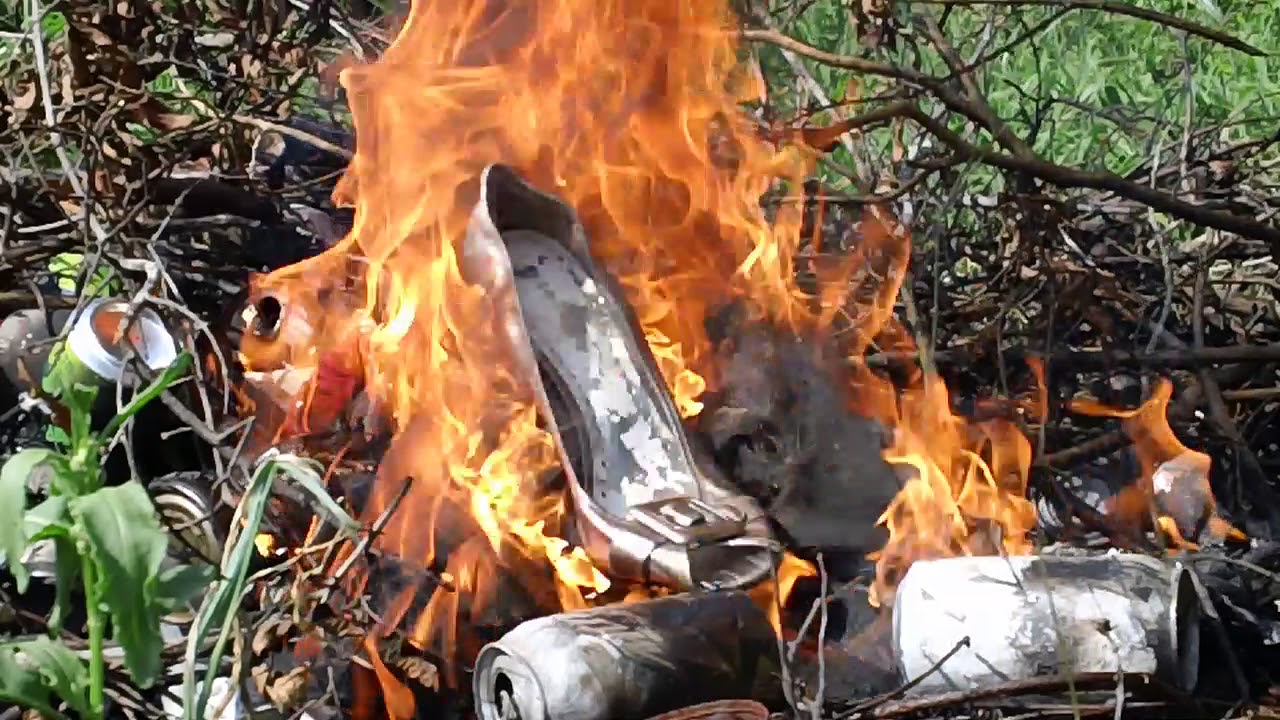 burning shoes YouTube