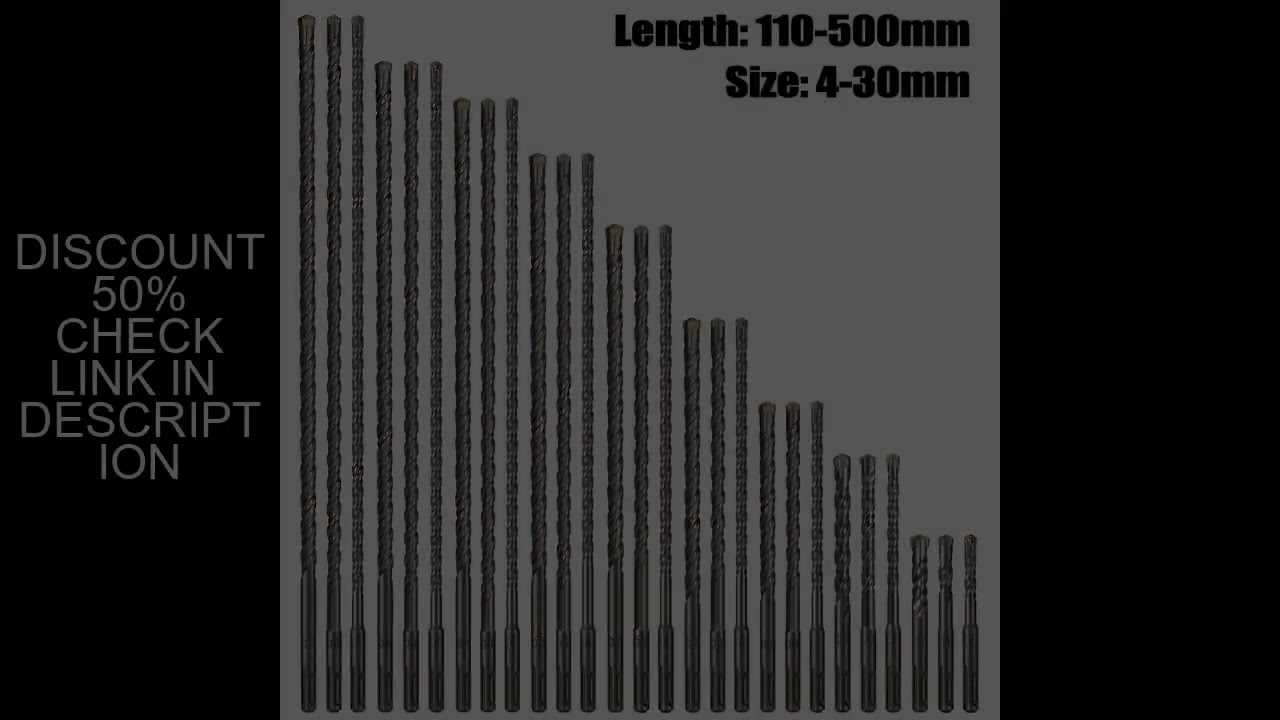 Extended Cross Electric Hammer Drill 110-500mm SDS Plus Through Wall Reinforced Concrete Hard Alloy