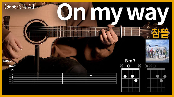 743.[미스터리 수사반 OST] 잠뜰 - On my way 기타커버【★★☆☆☆】 | Guitar tutorial |ギター 弾いてみた 【TAB譜】