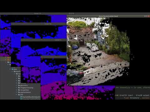 Preview of Multi View Stereo (MVS) in BoofCV 0.37. Noisy but looking promising!