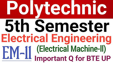 ELECTRICAL MACHINE 2nd || polytechnic 5th  semester  || bteup important question || machine