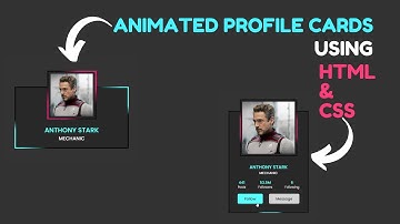 Animated Profile Card Using HTML & CSS | UI/UX Design