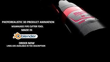 Milwaukee Pipe Cutter Tool Photorealistic 3D Product Animation | Blender Cycles 3.2 | FAD Tutorials
