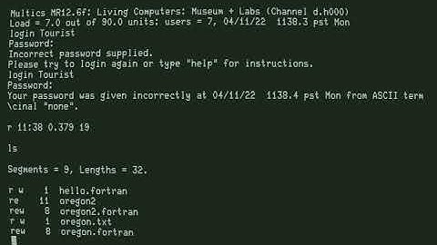 Hello world on Multics, using Living Computer Museum remote access