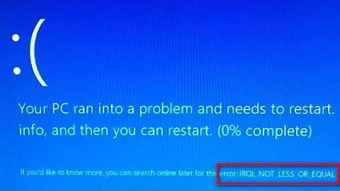 How to Fix QUICKLY this Problem ""Error IRQL_NOT_LESS_OR_EQUAL'' -  Windows 7/8/10 (HD)