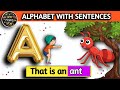 Abcd  alphabet with sentences  alphabet  simple sentences  watrstar