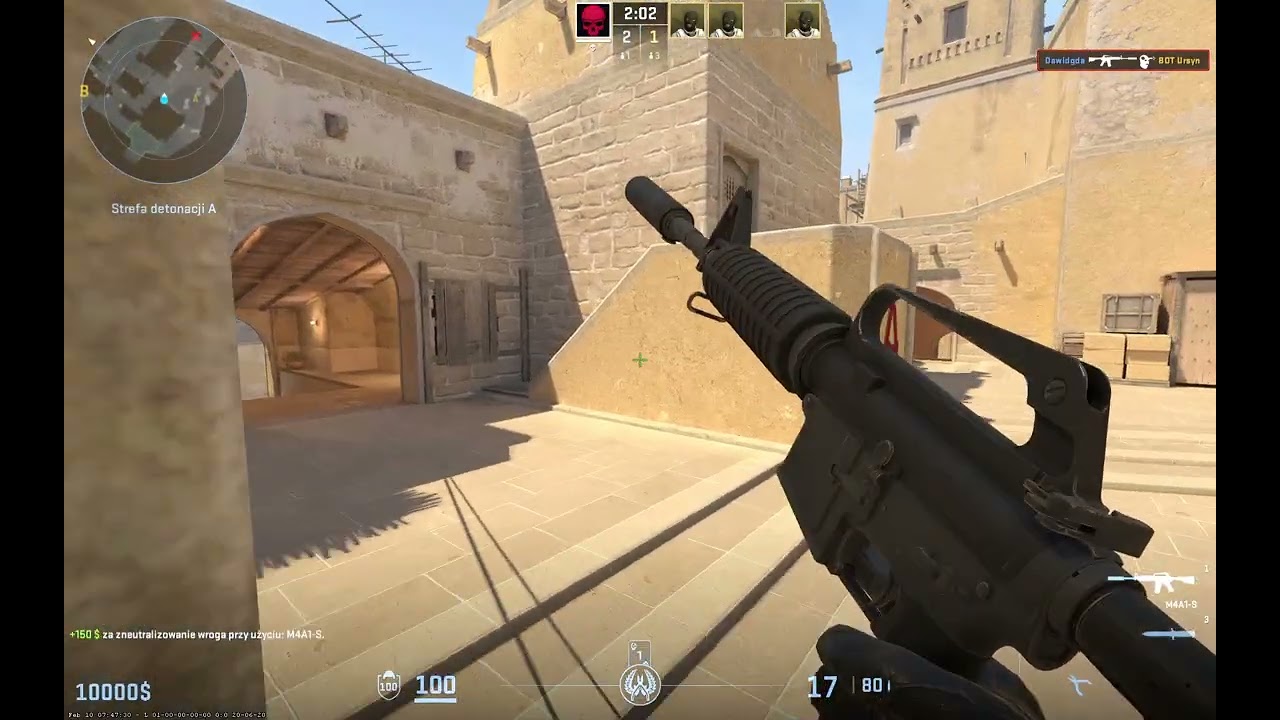 DawidOdPythona_42. Gram tylko M4A4-S ja vs 4 boty_Cs2