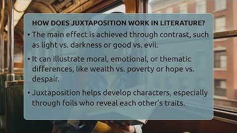 How Does Juxtaposition Work In Literature? - The Prose Path