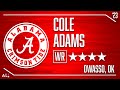 Alabama wr signee cole adams highlights from owasso