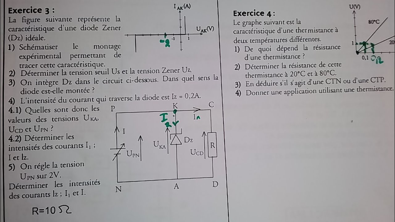 correction de devoirs surveillé/physique/les dipôles passifs/tronc commun science