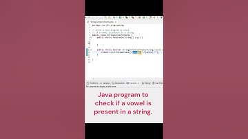 How to check if a vowel is present in a string using Java program. #javatechsolutions #corejava