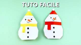 Créer un Bonhomme de Neige en Origami | Décoration de Noël
