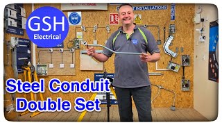 How to put a Double Set (offset) into Steel Conduit Using a Conduit Bending Machine
