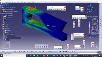 FEA. Contact for Swept Brick Elements. Catia v5, video 1 of 2, Nader G Zamani