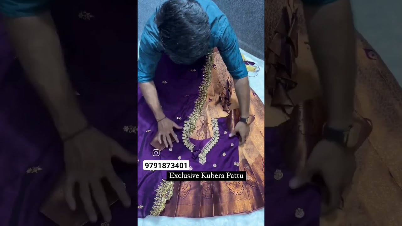 Exclusive kubera pattu lehenga  wedding  music  telugu  9791873401