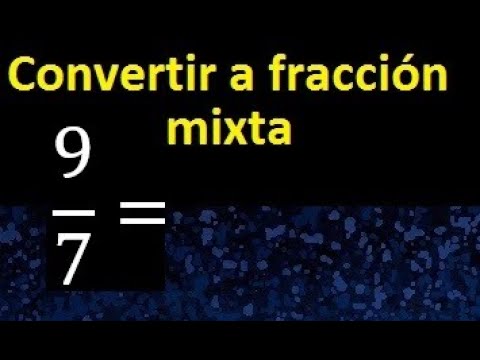 Video: ¿Cómo se escribe 9 7 como un número mixto?