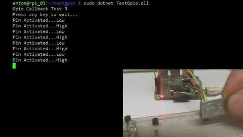 Raspberry Pi with a Hall sensor test using dotnet Core
