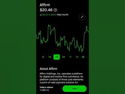 Affirm-Robinhood Stock Market Investing - YouTube