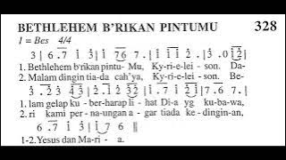 BETLEHEM B'RIKAN PINTUMU - Madah Bakti No. 328 - Lagu Masa Natal