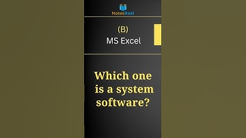 Which one is a system software?