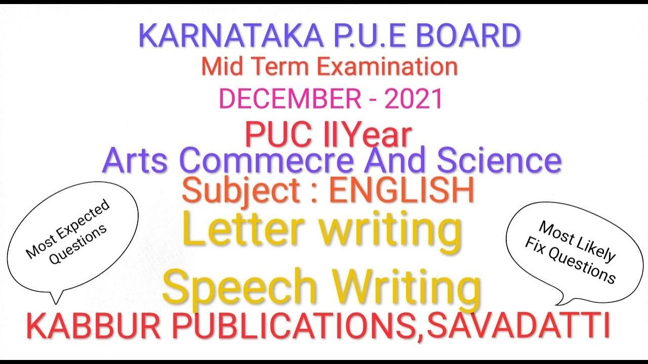 speech writing for 2nd puc