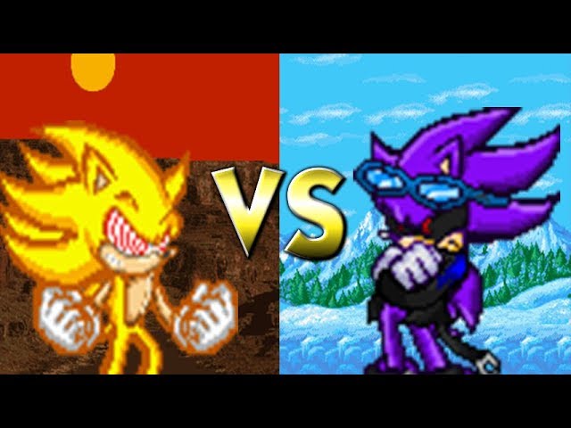 Dark Sonic Vs Fleetway Super Sonic (short sprite animation) on Make a GIF