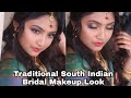 Traditional south indian bridal makeup look  muhurtham kalyanam makeup look  artist maleeha